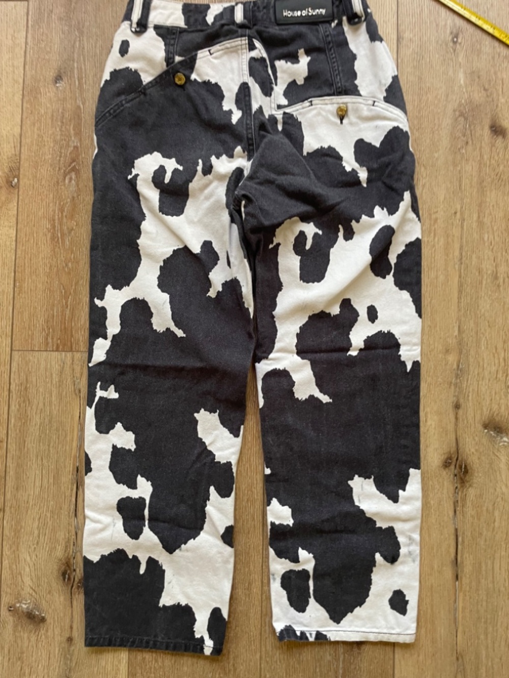 House Of Sunny Jessie Jean – Cow Print Denim Size 4 - Picture 10 of 14